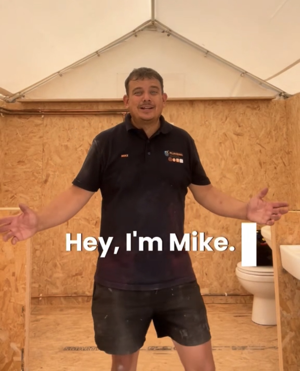 Mike from The Plumbing School in the training workshop