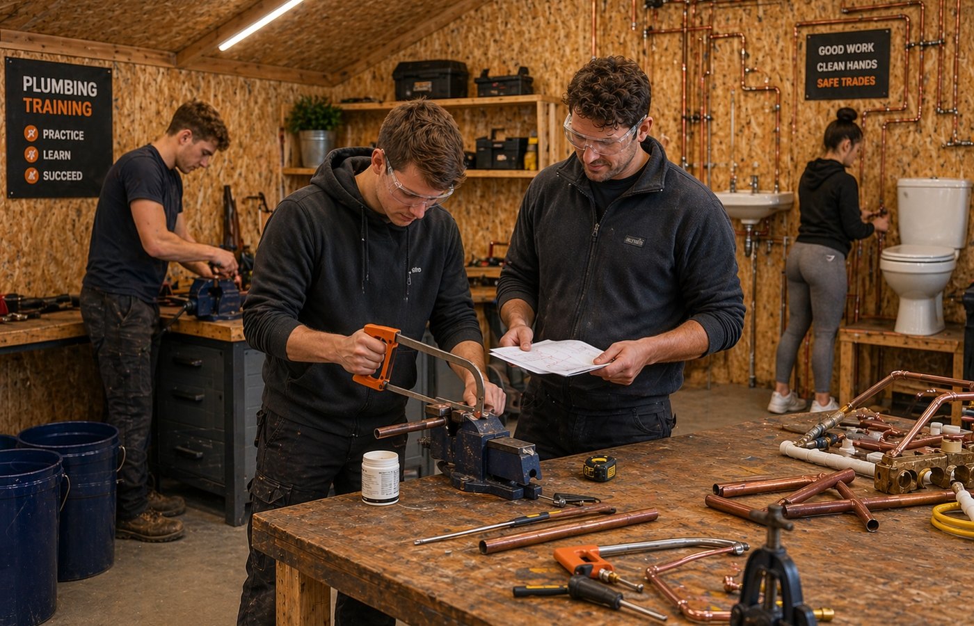 3-day complete plumbing course training room